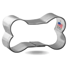 Mini Dog Bone Cookie Cutter 1.5 in M196, CookieCutter.com, Tin Plated Steel, Handmade in the USA