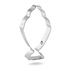 Ice Cream Sundae Cookie Cutter 5 in B1610, CookieCutter.com, Tin Plated Steel, Handmade in the USA