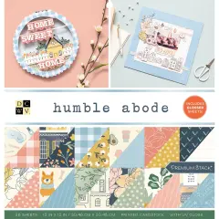 DCWV Double-Sided Cardstock Stack 12"X12" 36/Pkg-Humble Abode, W/Gold Foil