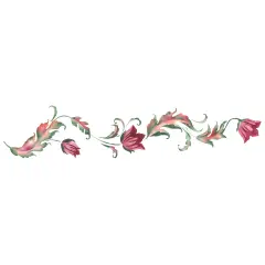 Acanthus Tulip Wall Stencil | 3208 by Designer Stencils | Floral Stencils | Reusable Art Craft Stencils for Painting on Walls, Canvas, Wood | Reusable Plastic Paint Stencil for Home Makeover | Easy to Use & Clean Art Stencil