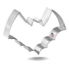 Bat Cookie Cutter 4", CookieCutter.com, Tin Plated Steel, Handmade in the USA