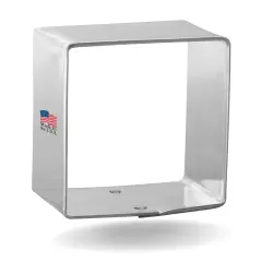 CookieCutter.com 1.5 in Square Geometric, CookieCutter.com, Tin Plated Steel, Handmade in the USA
