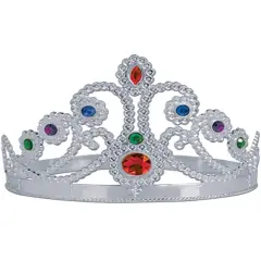 Plastic Jeweled Queen's Tiara (Pack of 12)