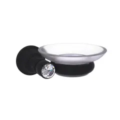 Carolina Crystal Collection Wall Mounted Soap Dish - Matte Black