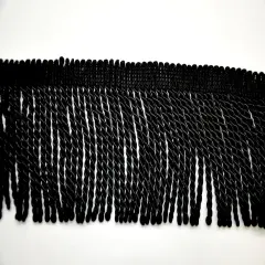 Belagio Bullion Fringe Trim, 6" Wide, Softer Collection, 15 Yards, Black