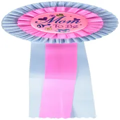 Pink/Blue Mom To Be Deluxe Rosette (Pack of 3)