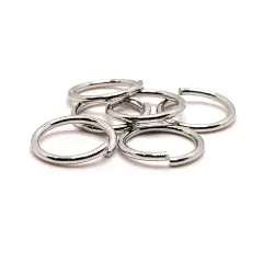 100, 500 or 1,000 Pieces: 12 mm Rhodium Silver Plated Open Jump Rings, 17g