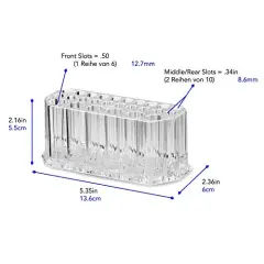 Acrylic Makeup Finger Nail Art Tool Organizer 26 Spaces For Storing Beauty Nail Art Kit Tools - Clear