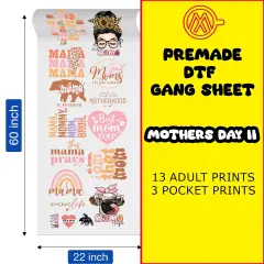 Mother's Day II Direct-to-Film Transfer Gang Sheets - 22x60