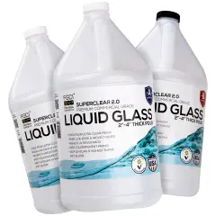 Superclear Liquid Glass Deep Pour Epoxy Resin - 2"-4" Thick Deep Pour Epoxy Great for River Tables, Large Castings and much more!