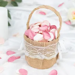 400 Matte Silk Rose Petals Round Artificial Flowers Table Blush ivory