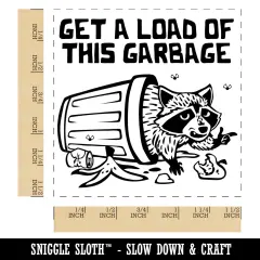 Insulting Garbage Raccoon Trash Can Panda Self-Inking Rubber Stamp Ink Stamper Black