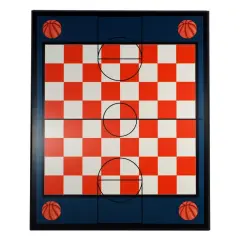 WE Games Basketball Themed Laminate Chess Board, 20 in.