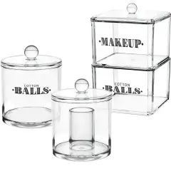 72 Pieces Farmhouse Bathroom Beauty Organization Labels -72 Bathroom & Makeup Organization Preprinted Sticker. Water Resistant, Canister Labels. Jar Decals Bath Storage ( Bathroom)