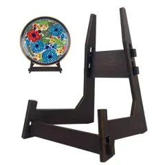 2 Pack 8 Inch Display Stand, COLOOFO Wooden Easel Stand Plate Stands for Display Decorative Picture Frame Stand, Easel Display Stand,Book Display Stand, Plate Holder Display Stand