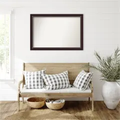 Signore Bronze Non-Beveled Custom Framed Bathroom Vanity Wall Mirror