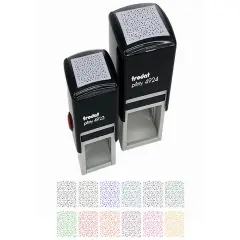Snowy Background Self-Inking Rubber Stamp Ink Stamper Lime Green