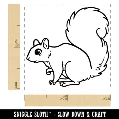 Curious Tree Squirrel Self-Inking Rubber Stamp Ink Stamper Fuchsia