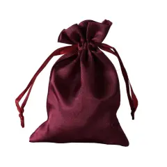 60 pcs 4x6 Satin Favor Drawstring Bags Eggplant purple