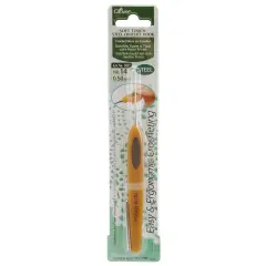 Clover Soft Touch Steel Crochet Hook-Size 14/.5mm