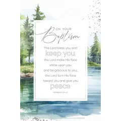 On Your Baptism Wood Plaque with Easel and Hook Wall Tabletop Art - 6 inches x 9 inches