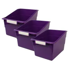 Tattle&reg; Wide Shelf File, Purple, Pack of 3