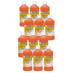 Little Masters&reg; Tempera Paint, Orange, 16 oz., Pack of 12