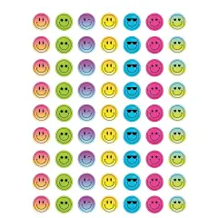Brights 4Ever Smiley Faces Mini Stickers, 378 Per Pack, 12 Packs