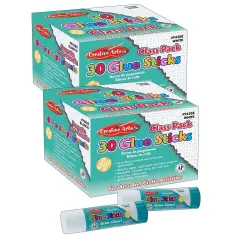 Creative Arts&trade; Economy Glue Stick Classpack, .28 oz., Clear, 30 Per Pack, 2 Packs