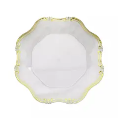 24 CLEAR GOLD 13" Round Elegant Charger Plates Wedding Dinner