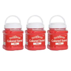 Colored Sand - Red - 2.2 lb. Jar - Pack of 3