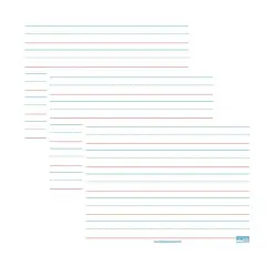 Magnetic Dry Erase Board, Two-Sided Ruled/Blank, 9" x 12", Pack of 3