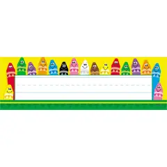 Colorful Crayons Desk Toppers&reg; Name Plates, 36 Per Pack, 6 Packs