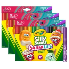 Wedge Tip Silly Scents&trade; Smash Ups Markers, 12 Per Pack, 3 Packs