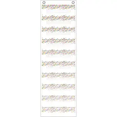 File Storage Pocket Chart, 10 Pockets, Confetti, 14" x 58"