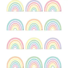 Pastel Pop Rainbows Mini Accents, 36 Per Pack, 6 Packs