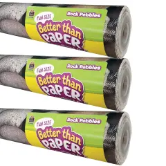 Fun Size Better Than Paper&reg; Bulletin Board Roll, 18" x 12', Rock Pebbles, Pack of 3
