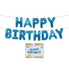 Kitcheniva Happy Birthday Foil Letter Balloons Party Decor 16" 13 Pcs Dark blue