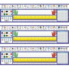 Christian Primary Traditional Manuscript Desk Plates, 36 Per Pack, 3 Packs