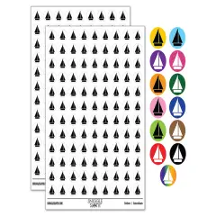 Sail Boat Sailing Icon 200+ 0.50" Round Stickers Dark Green