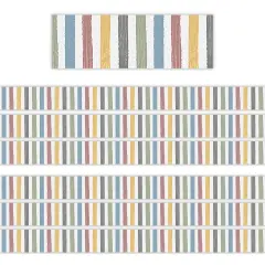 Classroom Cottage Stripes Straight Border Trim, 35 Feet Per Pack, 6 Packs