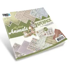 Find It Trading Precious MariekePaper Pack 8"X8" 18/Pkg-Design, All About Animals