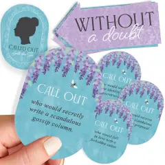 Big Dot of Happiness Called Out Spill the Tea Card Game, Television Show Game, Girls Game Night, Fun Party Card Games, 32 Cards and 10 Arrows