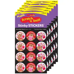 Friendship Bears/Chocolate Cherry Stinky Stickers&reg;, 48 Per Pack, 6 Packs