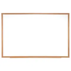 Non-Magnetic Whiteboard with Wood Frame, 18"H x 24"W