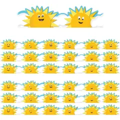 Growth Mindset Sun & Clouds Deco Trim&reg; Extra Wide Die-Cut, 37 Feet Per Pack, 6 Packs