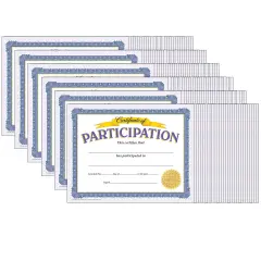 Certificate of Participation Classic Certificates, 30 Per Pack, 6 Packs