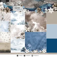 Studio Light In Loving Memory Backgrounds Paper Pad 8"X8"-Nr. 118