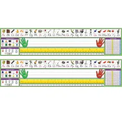 Adhesive Primary Modern Manuscript Desk Plates, 17.5" x 4", 36 Per Pack, 2 Packs