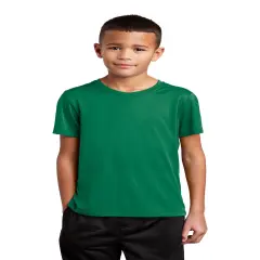 Sport-Tek&reg; Youth Posi-UV Pro Crew Neck Short Sleeve Tee Kelly green